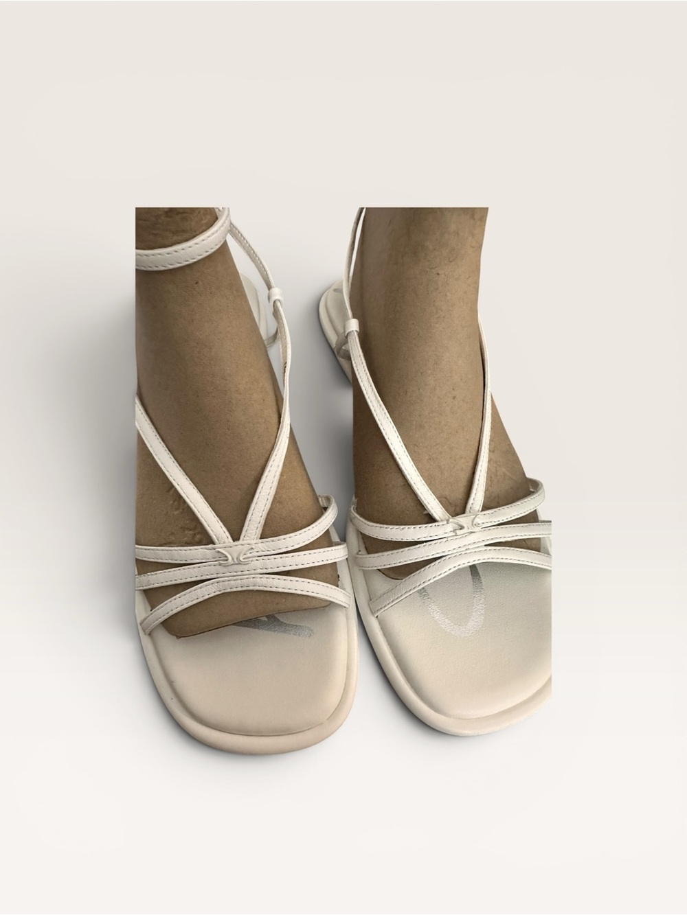 Circus by Sam Edelman White Strappy Square-Toe Sandals